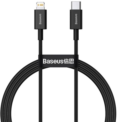 Купить Кабель круглый Baseus Lightning 8-pin - USB Type-C черный 1 м  9260760. Характеристики, отзывы и цены в Донецке