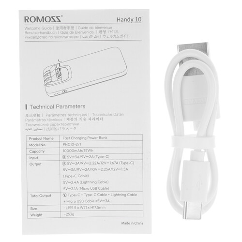 Купить Портативный аккумулятор Romoss PHC10 розовый  5407274. Характеристики, отзывы и цены в Донецке