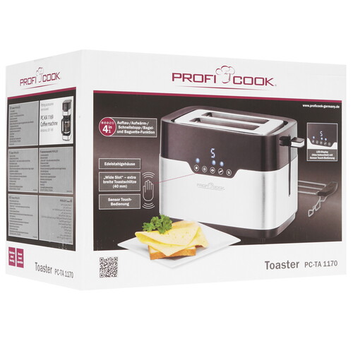 Купить Тостер ProfiCook PC-TA 1170 серебристый  8165193. Характеристики, отзывы и цены в Донецке