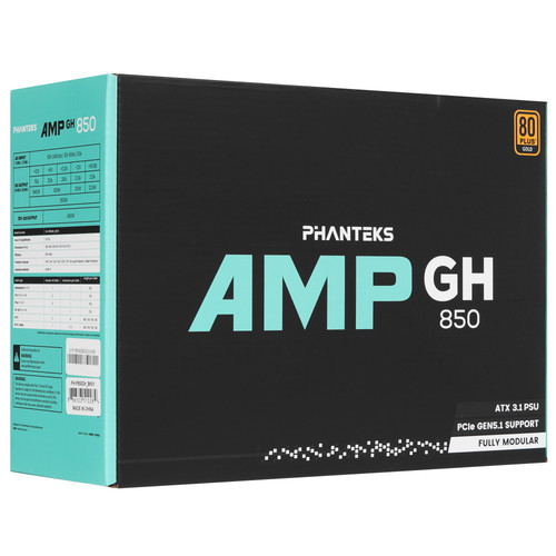 Купить Блок питания PHANTEKS AMP GH 850W [PH-P850GH_BK01] черный  5616048. Характеристики, отзывы и цены в Донецке