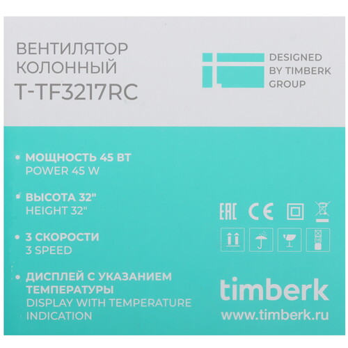 Купить Вентилятор Timberk T-TF3217RC  черный  9223681. Характеристики, отзывы и цены в Донецке