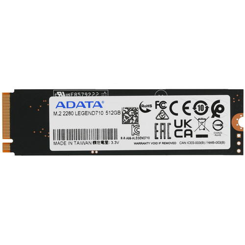 Купить 512 ГБ M.2 NVMe накопитель ADATA LEGEND 710 [ALEG-710-512GCS]  5022996. Характеристики, отзывы и цены в Донецке