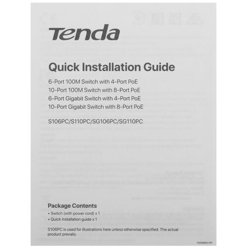 Купить Коммутатор Tenda SG106PC  9114621. Характеристики, отзывы и цены в Донецке