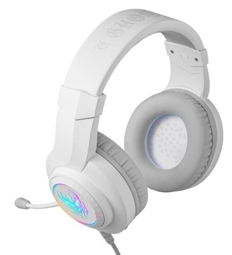 Купить Проводные наушники Defender Ghost LED белый 2025  9231068. Характеристики, отзывы и цены в Донецке