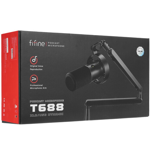 Купить Микрофонный комплект Fifine T688 белый  5616384. Характеристики, отзывы и цены в Донецке