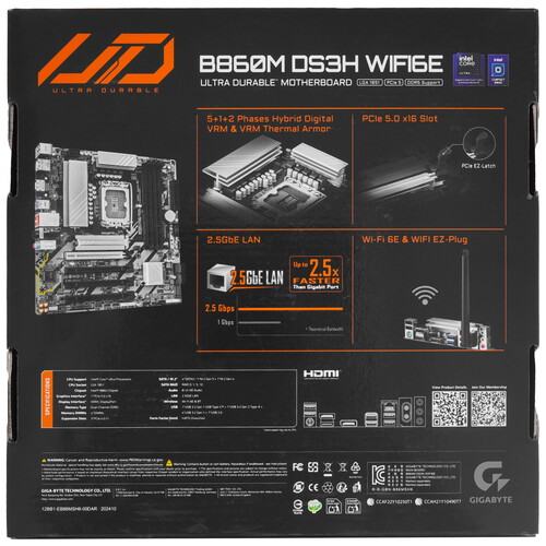 Купить Материнская плата GIGABYTE B860M DS3H WIFI6E  5622554. Характеристики, отзывы и цены в Донецке