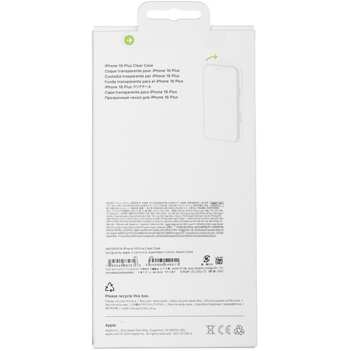Купить Накладка  Apple Clear Case для Apple iPhone 16 Plus прозрачный  5492833. Характеристики, отзывы и цены в Донецке