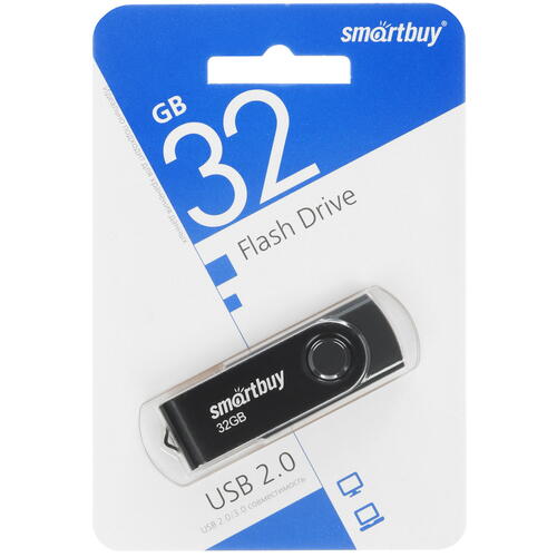 Купить Память USB Flash 32 ГБ Smartbuy Twist [SB032GB2TWK]  9954184. Характеристики, отзывы и цены в Донецке
