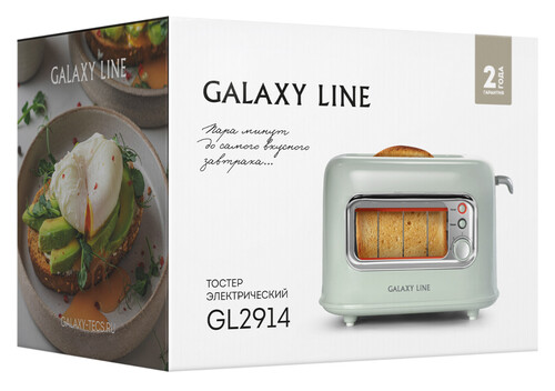 Купить Тостер Galaxy LINE GL 2914 зеленый  9082246. Характеристики, отзывы и цены в Донецке
