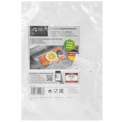 Купить Пакеты для вакуумного упаковщика CASO 3 Sterne 25*35  9297240. Характеристики, отзывы и цены в Донецке