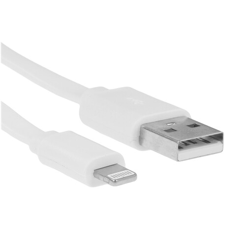 Купить Кабель плоский Maxvi Lightning 8-pin - USB 2.0 Type-A белый 1 м  9087703. Характеристики, отзывы и цены в Донецке