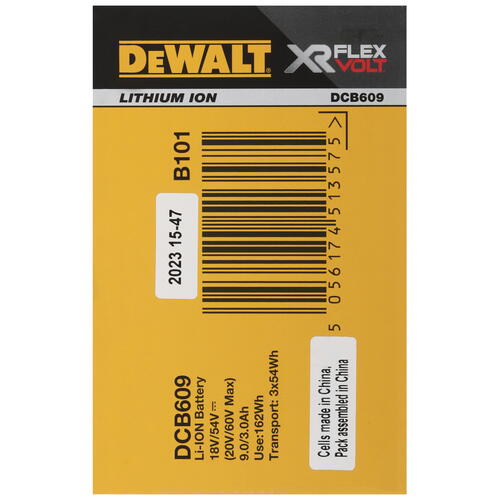 Купить Аккумулятор DeWalt DCB609  5457773. Характеристики, отзывы и цены в Донецке