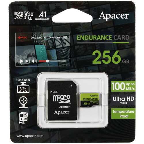 Купить Карта памяти Apacer microSDXC 256 ГБ  5456929. Характеристики, отзывы и цены в Донецке