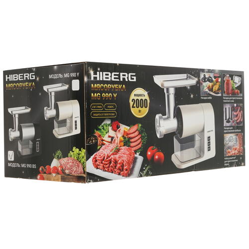 Купить Мясорубка электрическая HIBERG MG 990 BS черный  5320769. Характеристики, отзывы и цены в Донецке
