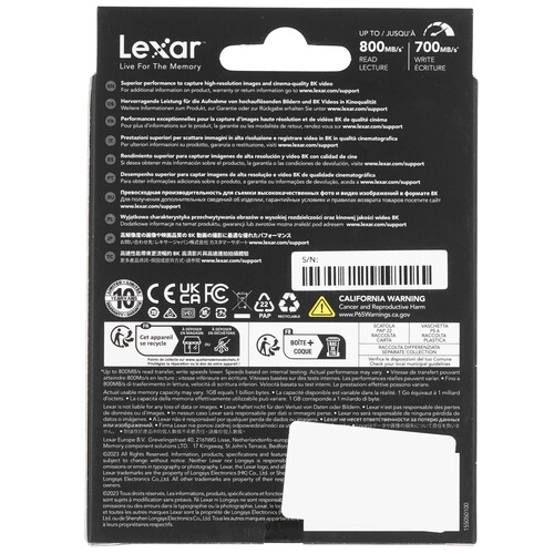 Купить Карта памяти Lexar CFexpress microSDXC 320 ГБ [LCAEXSL320G-RNENG]  9262239. Характеристики, отзывы и цены в Донецке