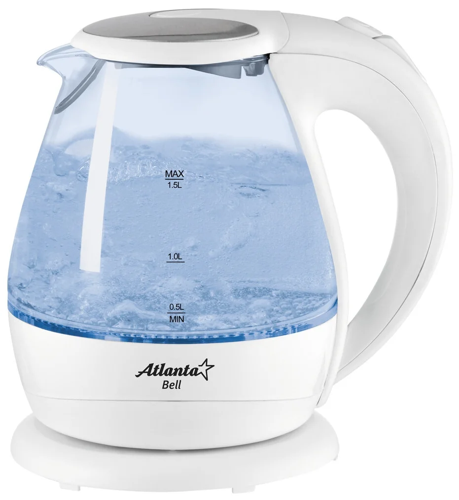Купить Электрочайник Atlanta ATH-2460 белый  9961573. Характеристики, отзывы и цены в Донецке