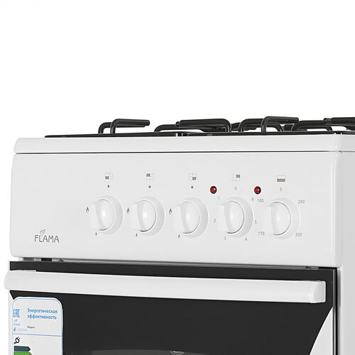 Купить Комбинированная плита Flama RK 23-105 W белый  8140064. Характеристики, отзывы и цены в Донецке