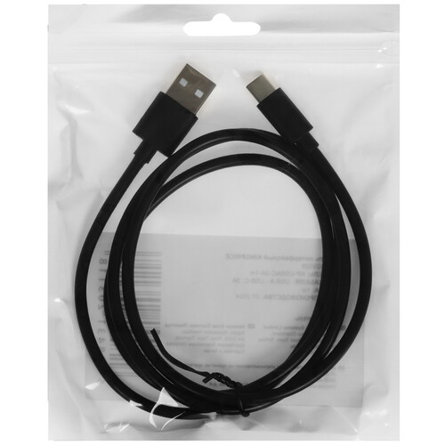 Купить Кабель круглый KingPrice USB Type-C - USB 2.0 Type-A черный 1 м  5608653. Характеристики, отзывы и цены в Донецке