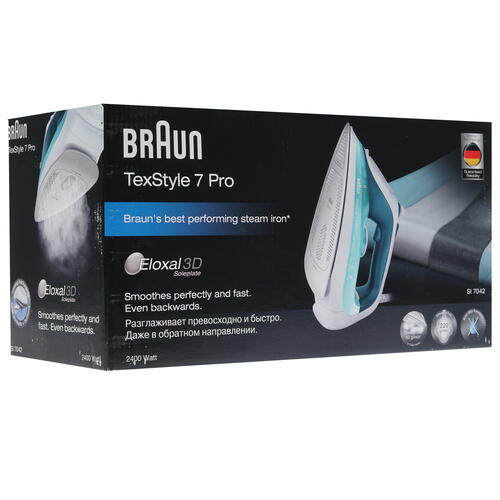 Купить Утюг Braun TexStyle 7 Pro SI7042GR бирюзовый  1220752. Характеристики, отзывы и цены в Донецке
