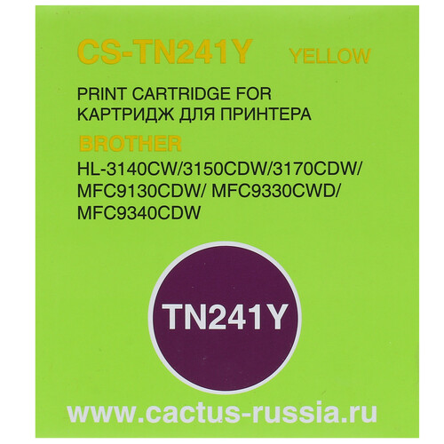 Купить Картридж лазерный Cactus CS-TN241Y желтый, с чипом  7974035. Характеристики, отзывы и цены в Донецке