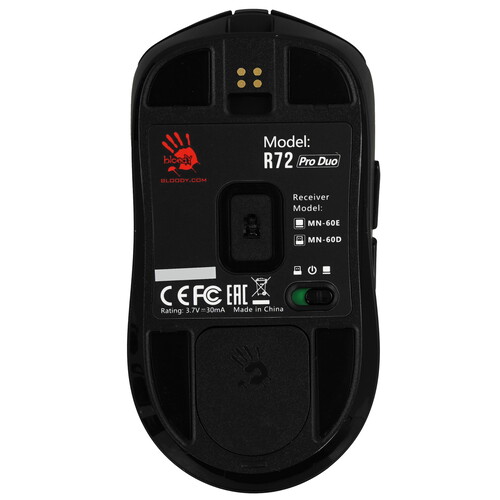 Купить Мышь беспроводная/проводная A4Tech Bloody R72 Pro Duo  черный  5615905. Характеристики, отзывы и цены в Донецке