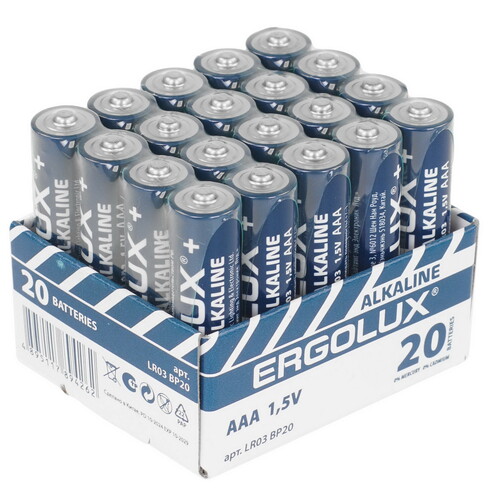 Купить Батарейка Ergolux Alkaline BP-20 AAA (LR03/FR03)  5617136. Характеристики, отзывы и цены в Донецке