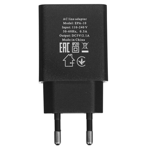Купить Сетевое зарядное устройство Defender EPA-10 черный  4900835. Характеристики, отзывы и цены в Донецке