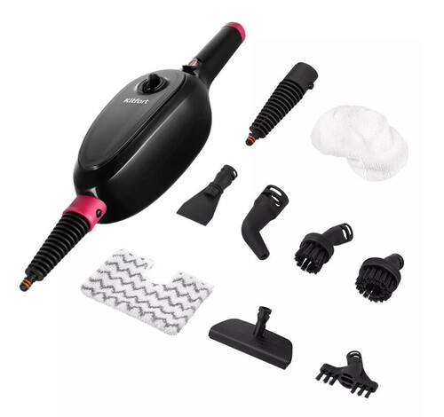 Купить Пароочиститель Kitfort KT-3919 черный  9148372. Характеристики, отзывы и цены в Донецке