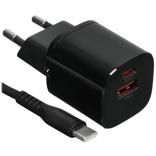 Купить Сетевое зарядное устройство Philips черный  5494058. Характеристики, отзывы и цены в Донецке