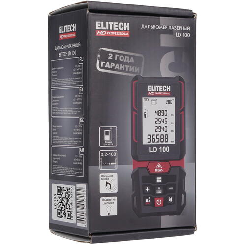 Купить Лазерный дальномер ELITECH HD LD 100  9079211. Характеристики, отзывы и цены в Донецке