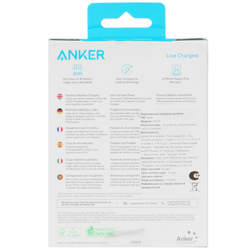 Купить Портативный аккумулятор Anker 322 MagGo черный  5637631. Характеристики, отзывы и цены в Донецке