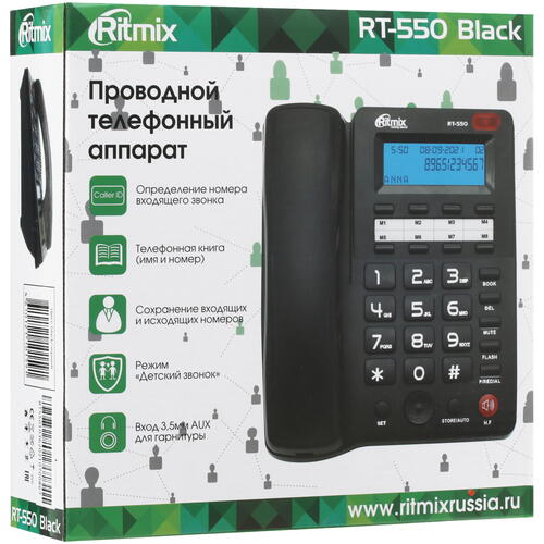 Купить Телефон проводной Ritmix RT-550  4881923. Характеристики, отзывы и цены в Донецке