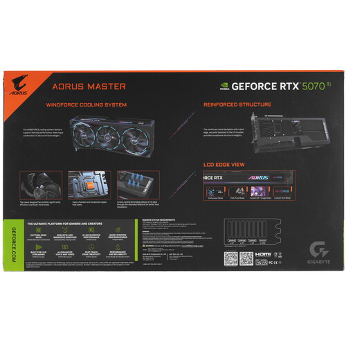 Купить Видеокарта GIGABYTE GeForce RTX 5070 Ti AORUS MASTER  5613388. Характеристики, отзывы и цены в Донецке