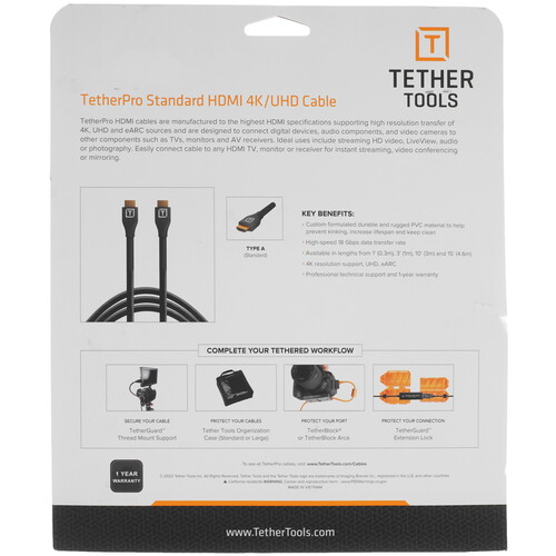 Купить Кабель однонаправленный Tether Tools HDMI - HDMI, 4.6 м  5605863. Характеристики, отзывы и цены в Донецке