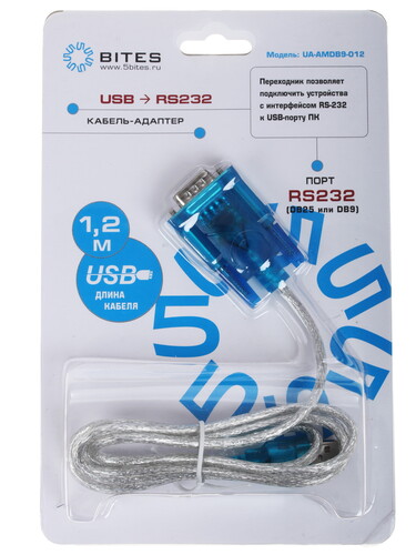 Купить Кабель 5BITES USB 2.0 Type-A - COM(RS232) 9pin  1223885. Характеристики, отзывы и цены в Донецке