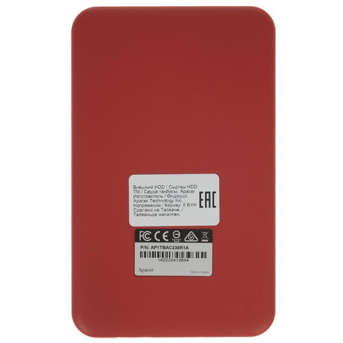 Купить 1 ТБ Внешний HDD Apacer AC236 [AP1TBAC236R-1]  5036717. Характеристики, отзывы и цены в Донецке