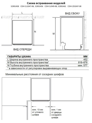 Купить Встраиваемая посудомоечная машина Candy CDIH 2L1047-08  5331878. Характеристики, отзывы и цены в Донецке