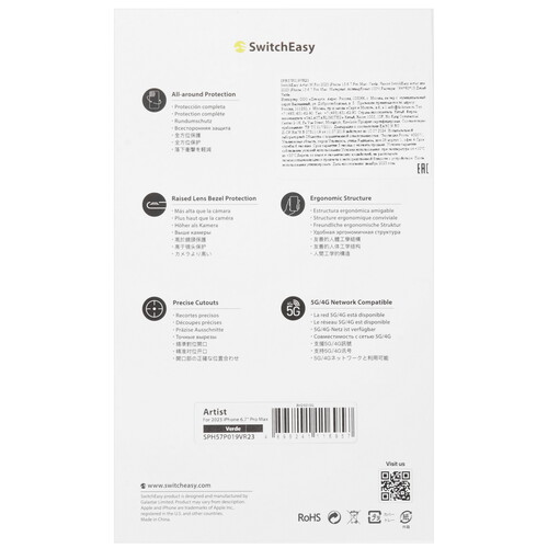 Купить Накладка  SwitchEasy Artist для Apple iPhone 15 Pro Max разноцветный/прозрачный  9106816. Характеристики, отзывы и цены в Донецке