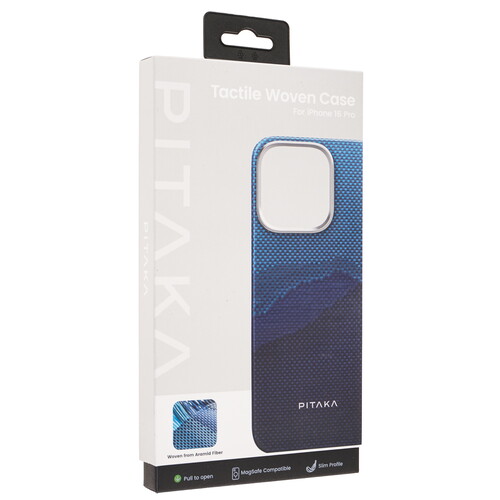 Купить Накладка  Pitaka Tactile Woven Case для Apple iPhone 16 Pro синий/голубой  5492718. Характеристики, отзывы и цены в Донецке