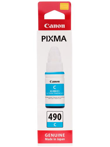 Купить Чернила водорастворимые Canon GI-490 C голубой  1049788. Характеристики, отзывы и цены в Донецке