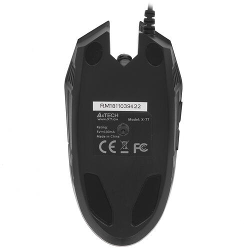 Купить Мышь проводная A4Tech X77  черный  1364739. Характеристики, отзывы и цены в Донецке