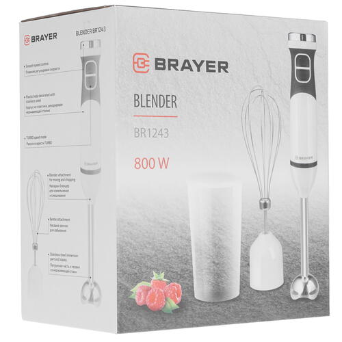 Купить Блендер погружной BRAYER BR1243 черный  8166417. Характеристики, отзывы и цены в Донецке