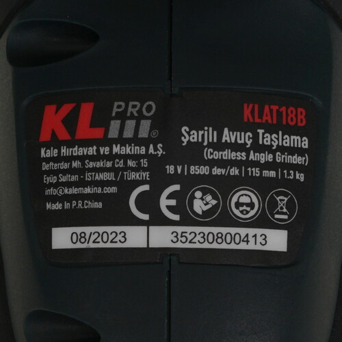 Купить Углошлифовальная машина (УШМ) KLPRO KLAT18B-20  9150448. Характеристики, отзывы и цены в Донецке