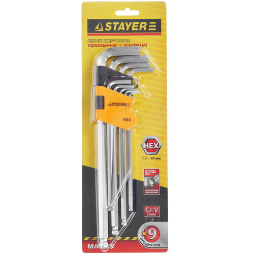 Купить Набор ключей STAYER 2741-H9-2  9109014. Характеристики, отзывы и цены в Донецке