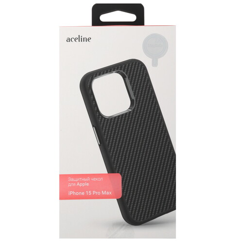 Купить Накладка  Aceline Carbon для Apple iPhone 15 Pro Max черный  9105961. Характеристики, отзывы и цены в Донецке