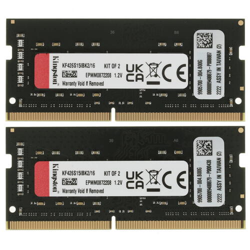 Купить Оперативная память SODIMM Kingston FURY Impact [KF426S15IBK2/16] 16 ГБ  5053738. Характеристики, отзывы и цены в Донецке