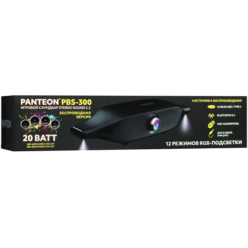 Купить Саундбар Panteon PBS-300 W черный  9207634. Характеристики, отзывы и цены в Донецке