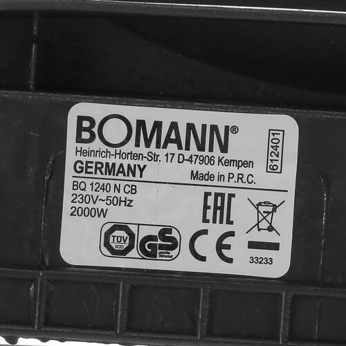 Купить Гриль Bomann BQ 1240 N черный  8117384. Характеристики, отзывы и цены в Донецке