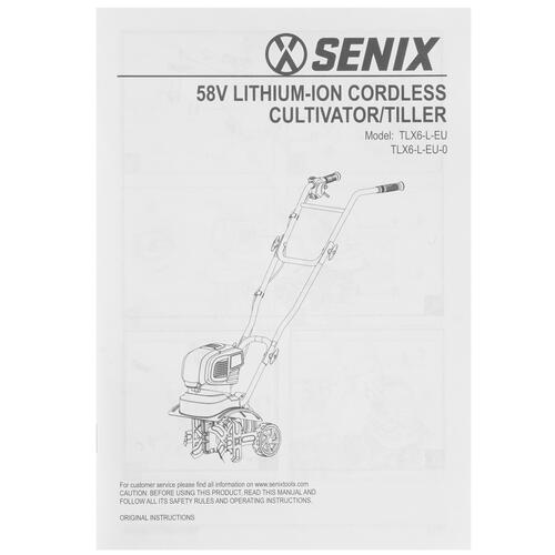 Купить Аккумуляторный культиватор Senix TLX6-L-EUKIT5 58 Volt Max X6  9068120. Характеристики, отзывы и цены в Донецке