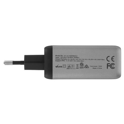 Купить Сетевое зарядное устройство Satechi 100W USB-C PD серый  5048658. Характеристики, отзывы и цены в Донецке
